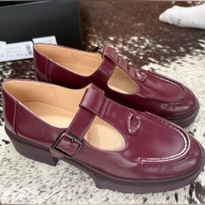 Coach “Liv” leather Mary Jane loafers Size: 7 color: Merlot
